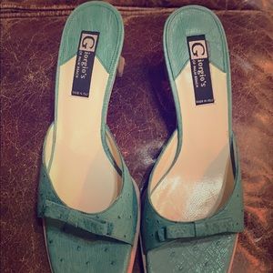 Genuine ostrich made in Italy sandals